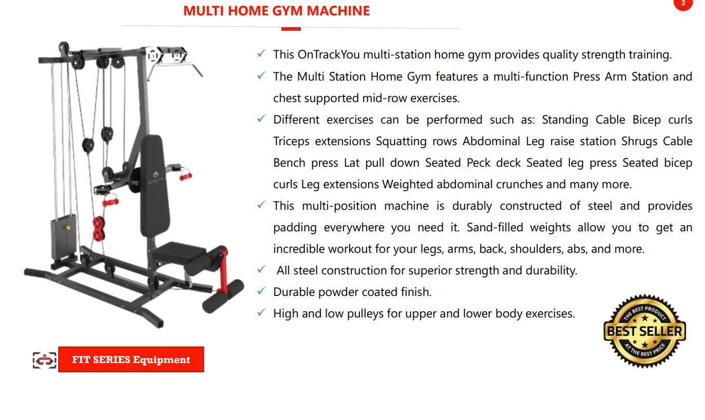 MULTI HOME GYM MACHINE FOR FULL BODY WORKOUT