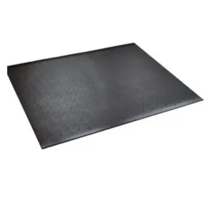 Black rubber gym mat for floor by OnTrackYou