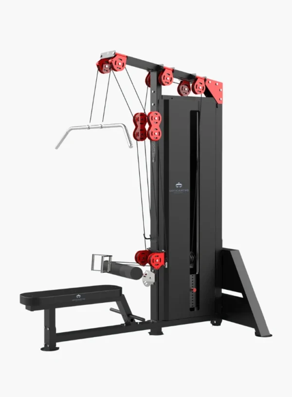 Lat Pull Down Seated Row Dual Pully Machine For Gym