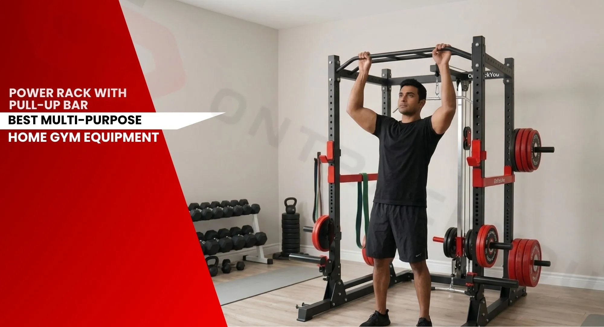Power rack with pull up bar
